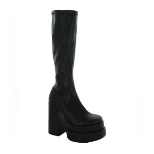 CYPRESS BLACK Sleek Black Platform Boots